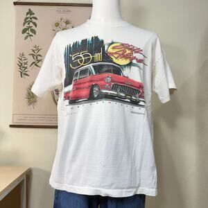 Vintage 55 Still Alive Forever Young Chevy Classic Car T-Shirt Andy Tee Retro XL